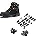 Walfront 20 Sets Metal Boot Hooks Lace Fittings with ivets for Camp Hike Climbing Repair Leather Boot Shoes Repair Buckle