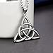 TIGRADE Stainless Steel Irish Celtic Triquetra Knot Vintage Pendant Necklace with Chain