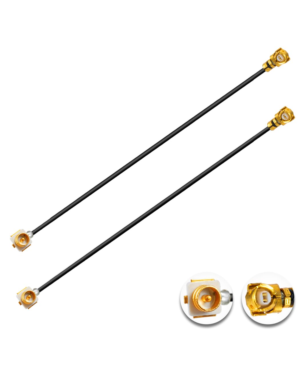 Vecys 2PCS U.F.L1 Male to U.F.L1 Female Cable 8" /20CM U.F.L1 1.37mm Low-Loss Extension Cable