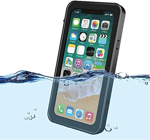 Meetou IP68 iPhone X Waterproof Case Wireless Charging Supporting mobile case Shockproof Protective Case with Built-in Screen Protector for iPhone X
