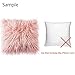 OJIA Faux Fur Throw Pillow Cover Cushion Case Super Soft Plush Accent Pillows Case Decorative New Luxury Series Style (18 x 18 Inch, Thick White)