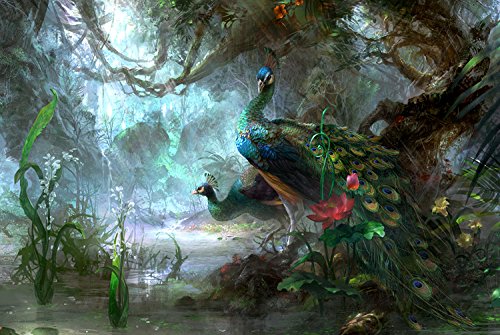 Peacock 500 Pieces Wood Jigsaw Puzzle, Perfect Choice for the Puzzle Lover