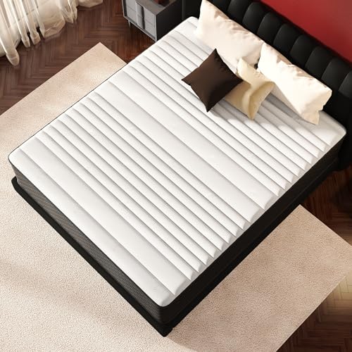 Full Mattress Double Size 12 Inch Hybrid, Medium Firm, Memory Foam & Pocket Springs, Pressure Relief, Safe Materials, CertiPUR-US Certified, Double Mattress in a Box