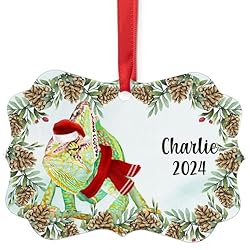Nature Veiled Chameleon Christmas Ornament 2024