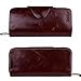 Yafeige Large Luxury Women's RFID Blocking Tri-fold Leather Wallet Zipper Ladies Clutch Purse(Coffee)