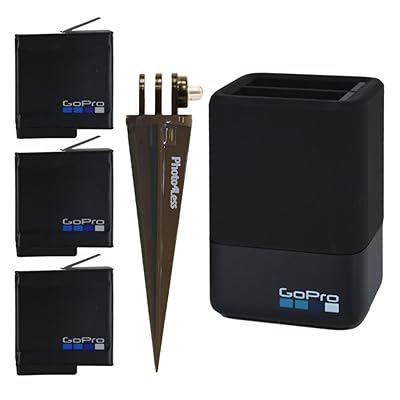 GoPro Dual Battery Charger with 3X Rechargeable Kuwait Ubuy