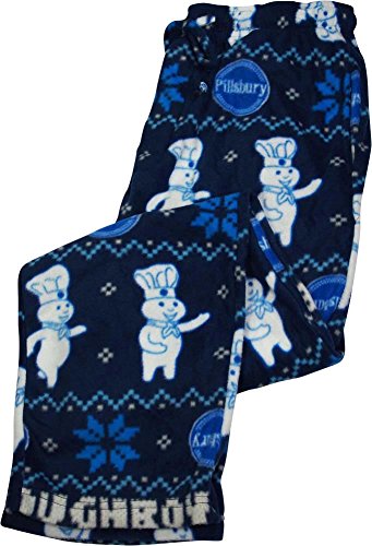 Pillsbury - Mens Pillsbury Doughboy Print Microfleece Sleep Lounge Pant