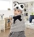 Sumolux Girls Kids Warm Owl Hats and Scarf Set Knitted Coif Hood/Shawl Beanies for Winter