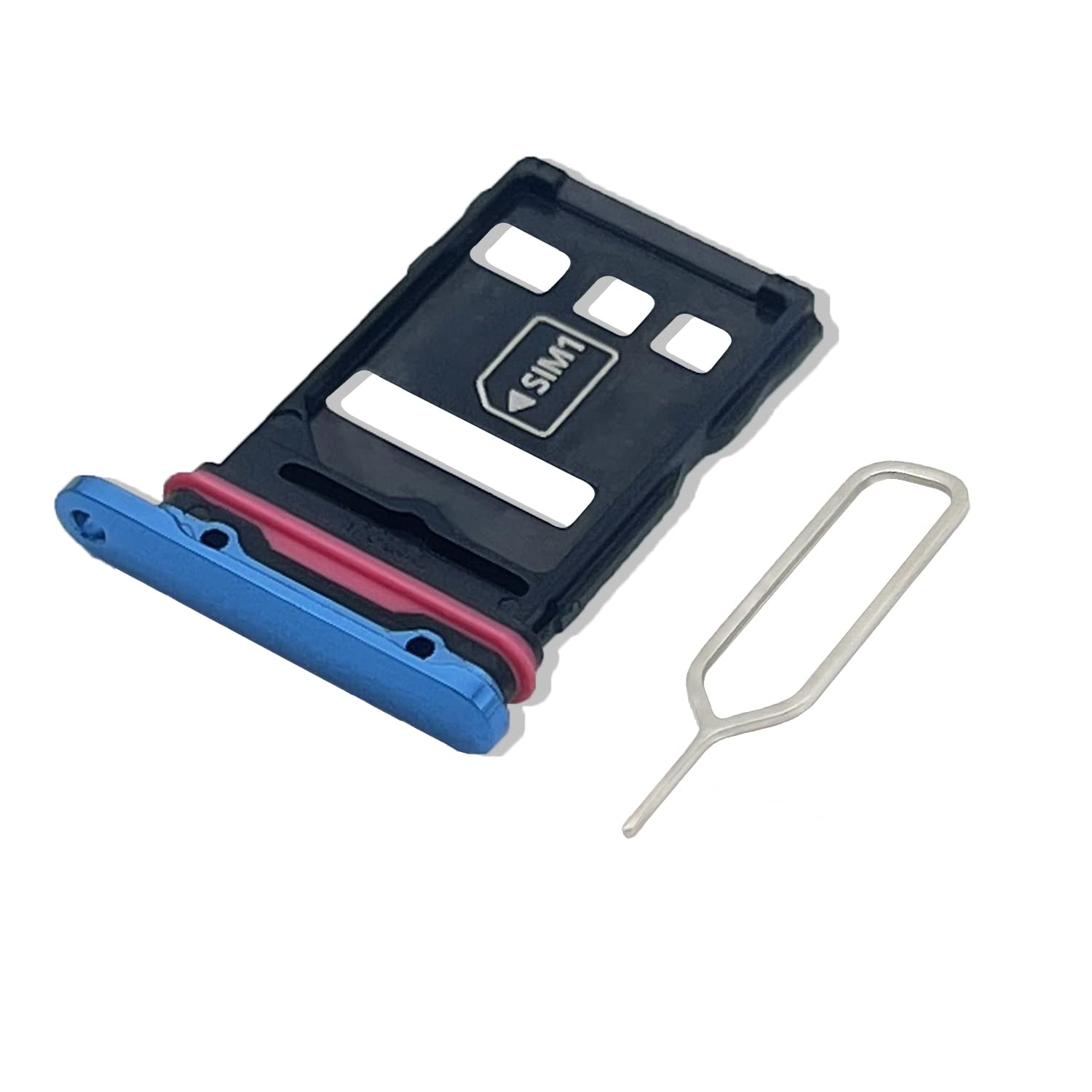 Eonpam Original DUAL SIM Card Slot Tray Holder Replacement for (Huawei P40 Pro) Incl SIM Pin (Blue)