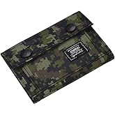 JEMINAL Camo Bifold Wallet for Men Thin Nylon Short Wallet with Cash Zipper Pocket Green