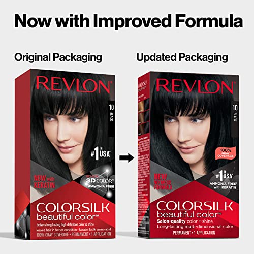 Permanent Hair Color by Revlon, Permanent Black Hair Dye, Colorsilk