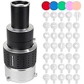 BAFONGCINE Optical Bowens Mount Projector Attachment Spotlight Conical Optical Snoot Photography Kit with Color Filters Vario