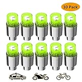 BSTORE LED Bike Wheel Light - Car Bike Wheel Tire Valve Cap Led Flash Light Lamp Motion Activated,Led Flash Tyre Wheel Valve Cap Light for Car Bike Bicycle,10 Pack