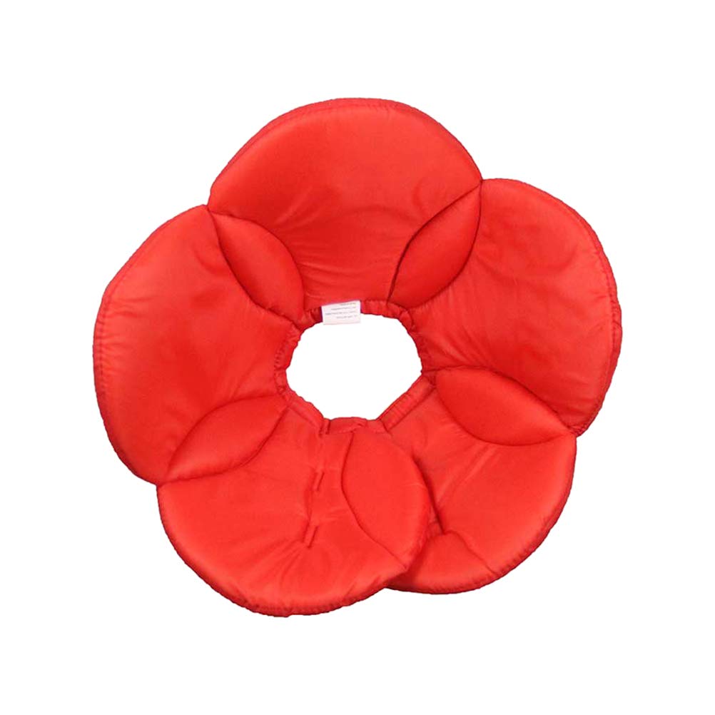 POPETPOP Cat Protective Collar Polyester Sponge Flower Pet Recovery Cone Anti-Bite and Break Free Collar for Dog and Cat (Red, L)