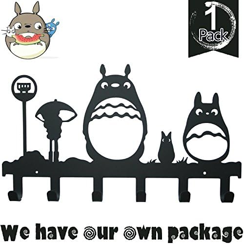 HIZBO MART Animal Cat Metal Wall Mounted Bag Hanger Towels Rack Originality Clothing Hooks Sweet Black