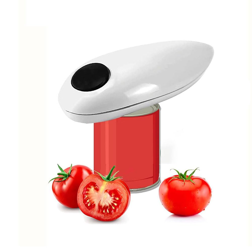 Electric Can Opener, One Touch Can Opener, Automatic 360° Rotation, Canning Opener with Start & Stop Function, Suitable for Most, Variety of Bottles