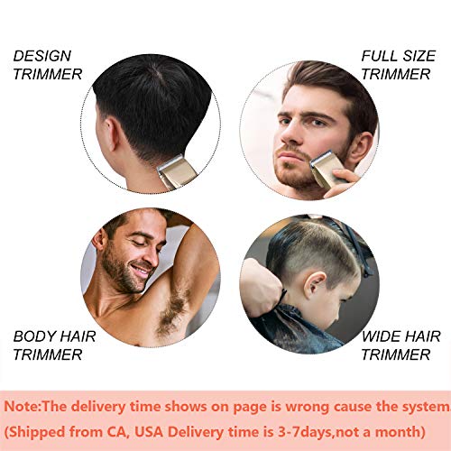 JISON21 Hair Clippers For Men, All-in-One Adjustable Guide Comb Professional Hair Clippers,Cordless Rechargeable Haircut Kit machine with USB (Gold)