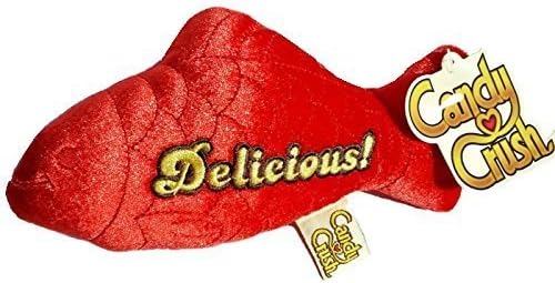 Candy Crush Red Jelly Fish 6" Plush Toy with Sound