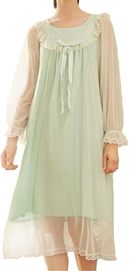 Amazon Infabe レディース パジャマ ワンピース 長袖 春夏秋冬 かわいい ルームワンピース おしゃれ 部屋着 ルームウェア 寝間着 清新 ルームワンピース ネグリジェ 通販