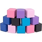 HONEY JOY Foam Blocks, 12 Pcs Soft Building & Stacking Toys for Toddlers, Giant Jumbo Big Foam Cubes, Early Preschool Sensory