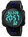 Mudder 5ATM Waterproof Digital Sports Military Multifunctional Dive Wrist Watch, Blue