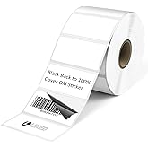 L LIKED 2" x 1" Direct Thermal Labels, Permanent Adhesive Barcode Adress Labels & Compatible with Rollo, Zebra and Other Desktop Printers (1 Roll, 1300 Labels)
