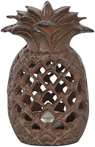 Cast iron Pineapple lantern (hand painted), cast iron pineapple lighthouse, cast iron pineapple lamp, cast iron pineapple.