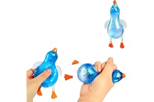 Cute Duck Squishies Sugar Stress Ball,Glitter Ducks,Soft Duck Stress Relief Sugar Ball Squishies Ultra Squi-shies,Moldable Sl