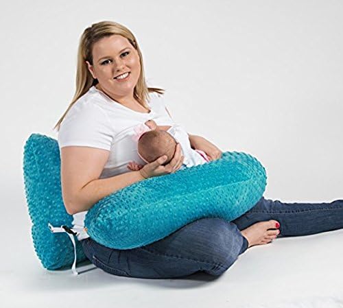 The 4 in 1 New One Z Teal Nursing Pillow w/Amazing Back Support- Teal Cover!