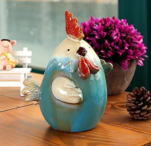 URToys 1Pcs 15x10x12CM Ceramic Chicken Coin Bank Currency Save Money Pot Cute Animal Money Box Creative Piggy Bank Christmas Children Gift Home Furnishing Ornament Ceramic Figurines Decoration