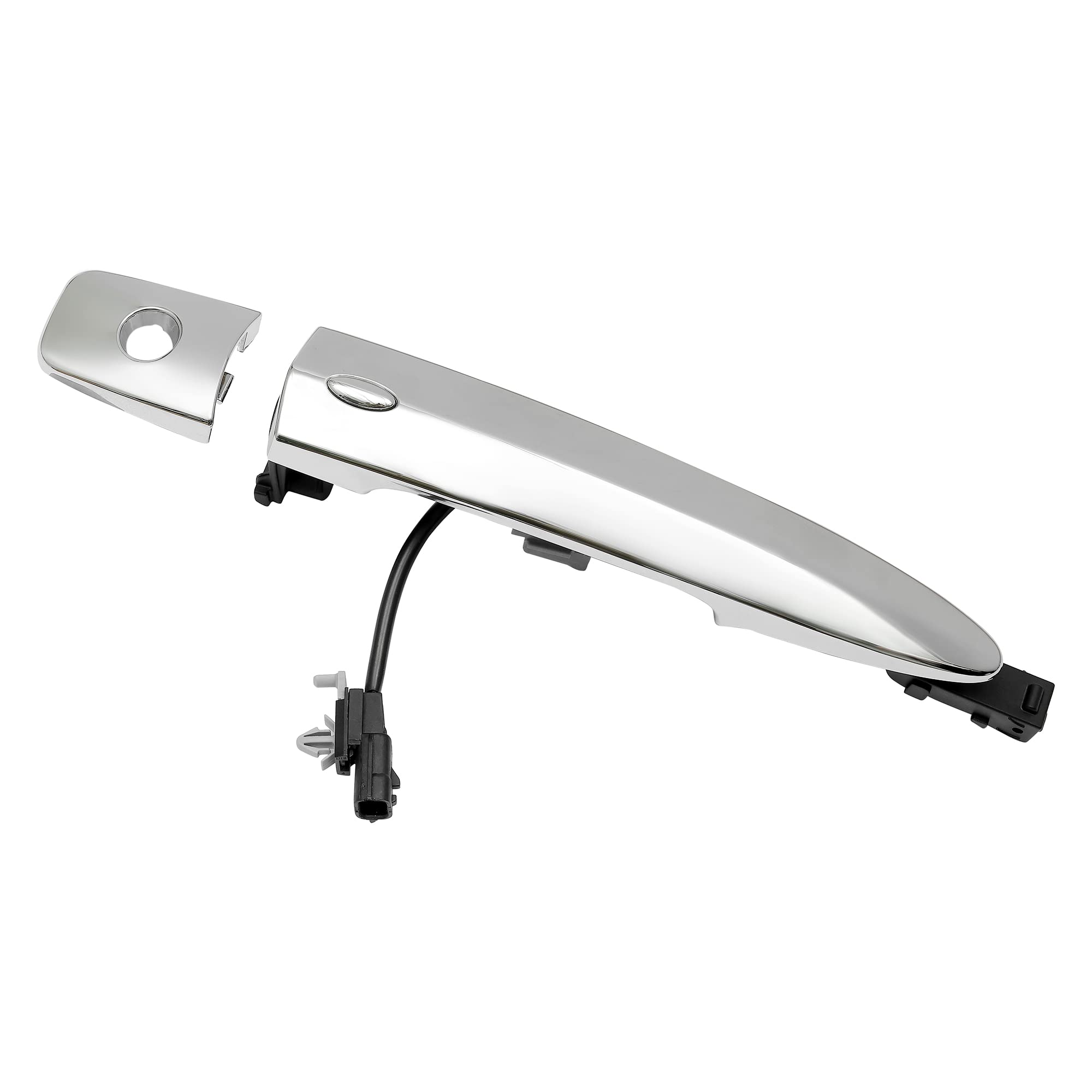 Photo 1 of Driver Door Handle Chrome, Compatible with 2009-2018 Nissan Sentra Murano Maxima Leaf, with Sensor and Smart Keyless Entry System, Exterior Front Left Side | Replace# 806469N00A Outside Handle