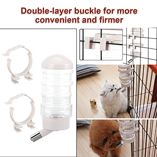 Dog Kennel Water Dispenser, No Drip Water Bottle Container ABS Material BPA Free 15oz for Small Animals - Image 6