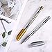 Gold and Silver Metallic Marker Pens, Metallic Permanent Markers Suitable for Cards Writing Signature Lettering Metallic Painting Pens (4)
