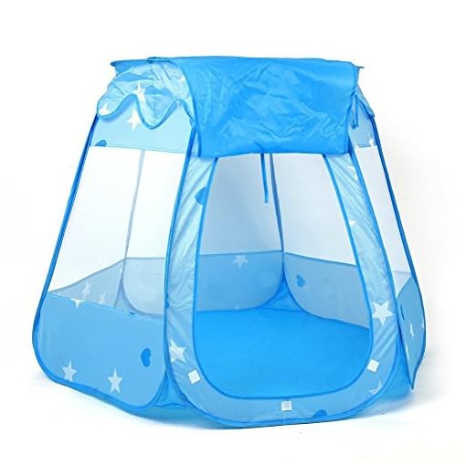 Princess Play Tent, portable develop intelligence energetic consumption Ball Pool Indoor Outdoor Teepee-blue - Image 5
