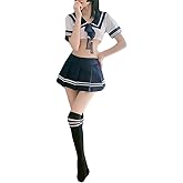 JasmyGirls School Girl Outfit Lingerie Schoolgirl Costume Kawaii Anime Cosplay Lingerie Naughty Japanese Uniform Stockings