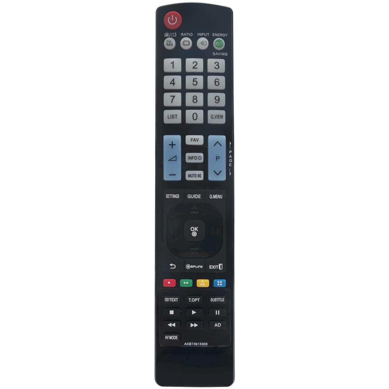 VINABTY AKB73615308 Remote Control Replacement for LG PLASMA Smart LCD LED TV 50PA4500 50PA4500-ZF 50PA5500 50PA5500-ZB 50PA650 50PA6500 60PA550 60PA5500 60PA6500