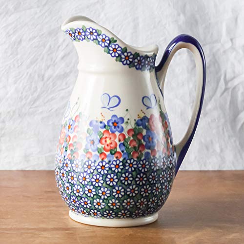 Polish-Pottery-Handpainted-and-Handcrafted-Water-or-Juice-Jug-17L--Butterflies-Artistic-Pattern-A001 Polish Pottery, Handpainted and Handcrafted Water or Juice Jug 1.7L ― Butterflies Artistic Pattern (A001)