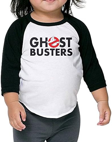 Kid's Ghost Busters Logo Toddler Boys Girls 3/4 Sleeves Blended T Shirt 100% Cotton 5-6 Toddler