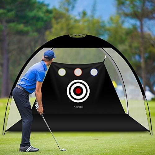 Newtion 6.6 x 4Ft Golf Net Black – Portable Golf Hitting Net with Carry Bag and Target for Kids and Adults Backyard Driving and Swing Chipping,Practice Golf Training Aid, Game, Home, Outdoor Use