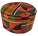 Decora Apparel African Kente Kufi Kofi Mens Hats, Gold Costume Kufi Hats for Men Women Headwear 7 0/8, 56 cm, P03 Gold Maroon
