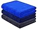 HOPESHINE Microfiber Gym Towels Fast Drying Sports Towel 3-Pack 16inch X 32inch (Grey+Dark Blue+Navy Blue)