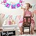 Sudopo OLSAinny 2nd Birthday Baby Shark Theme Highchair Banners 2 Second 2th Years Old Birthday Baby Shark Party Decorations Pink Shark High Chair Banner Two Birthday Party Decor Supplies for Girls