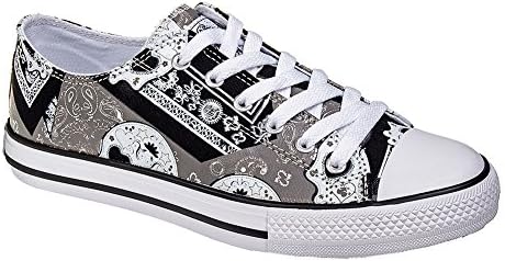 Bleeding Heart Womesn Sugar Skull Canvas Shoes (Grey)