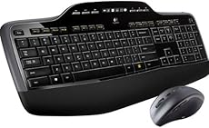 Logitech MK710 Wireless Keyboard and Mouse Combo — Includes Keyboard and Mouse, Stylish Design, Built-In LCD Status Dashboard, Long Battery Life