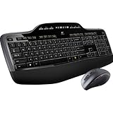 Logitech MK710 Wireless Keyboard and Mouse Combo &mdash; Includes Keyboard and Mouse, Stylish Design, Built-In LCD Status Dashboard, Long Battery Life