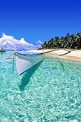 Boat and Beach on Dako Island Philippines Photo