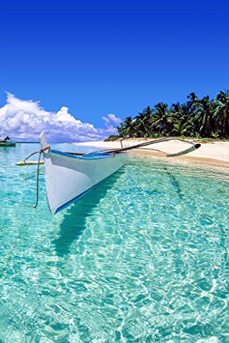 Boat and Beach on Dako Island Philippines Photo