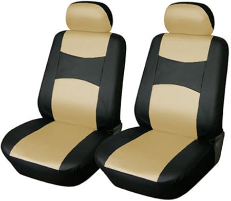 Amazon Opt ブランド ビニールレザー4pcセットフロントカーシートカバーfor Nissan ブラック タンタンカラー Cni7159 Bk タン 送料無料から新しいyork シートカバー 車 バイク