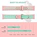 Hagibis Fitbit Versa Bands Sport Silicone Replacement Breathable Strap Bands for New Fitbit Versa Smart Fitness Watch（Pink&Teal）