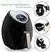 NutriChef Electric Hot Air Fryer Oven w/ Digital Display - Big 3.4 Qt Capacity Stainless Steel Kitchen Oilless Convection Power Multi Cooker w/ Basket, Pan - Use for Baking, Grill - PKAIRFR42 (Black)